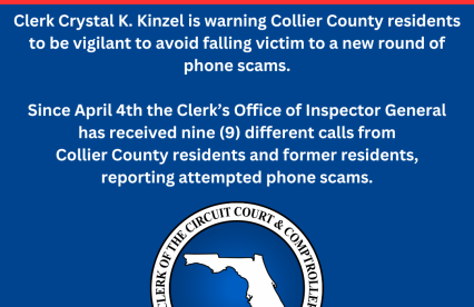 Nine new reports of phone scams in Collier County